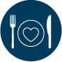 Plate with a fork and knife Icon